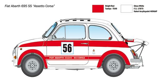 Maquette voiture de collection : FIAT Abarth 695SS - 1:12 - Italeri 04705