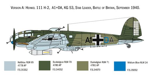 Maquette avion : Heinkel HE111H - 1/72 - Italeri 01436 1436- france-maquette.fr