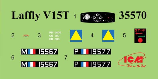 Maquette militaire : Laffly V15T Véhicule de remorquage d'artillerie française 1/35 - ICM 35570