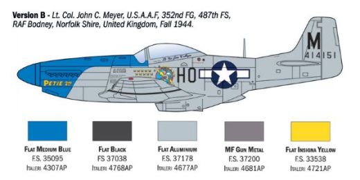 Maquette avion : P-51D Mustang Aces 1/72 - Italeri 1484  01484