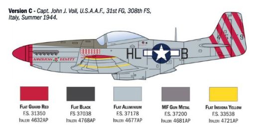 Maquette avion : P-51D Mustang Aces 1/72 - Italeri 1484  01484