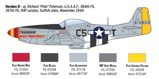 Maquette avion : P-51D Mustang Aces 1/72 - Italeri 1484  01484
