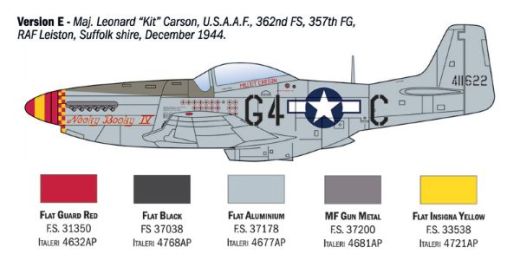 Maquette avion : P-51D Mustang Aces 1/72 - Italeri 1484  01484