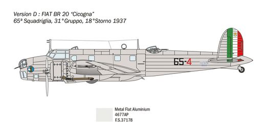 Maquette avion militaire : FIAT BR.20 Cigogna Bataille Angleterre - 1:72 - Italeri 01447 1447