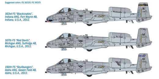 Maquette avion militaire : A-10C "Blacksnackes" - 1:48 - Italeri 02725