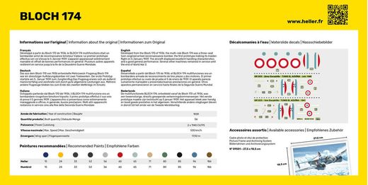 Maquette d'avion militaire : Bloch 174 A3 - 1/72 - Heller 56312