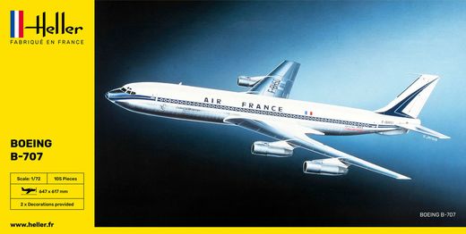 Maquette avion civil : Boeing B-707 - 1/72 - Heller 80452