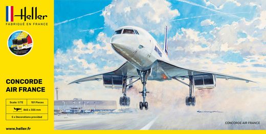 Maquette avion de transport : Model set Concorde AF - 1/72 - Heller 56469