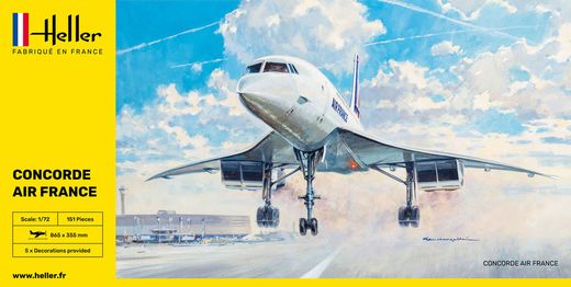 Maquette avion de transport : Concorde AF - 1/72 - Heller 80469