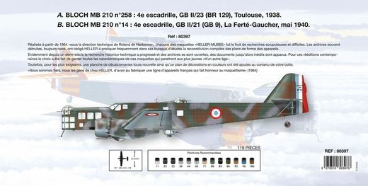 Maquette avion : Bloch 210 - 1:72 - Heller 80397