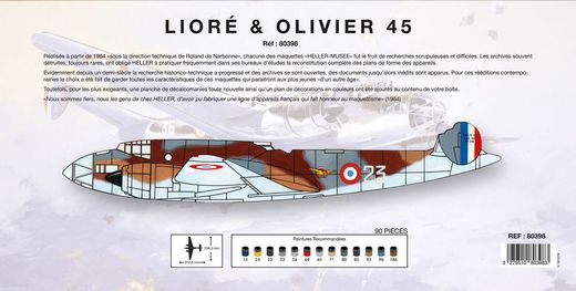 Maquette avion : Lioré et Olivier LeO 451 - 1:72 - Heller 80398