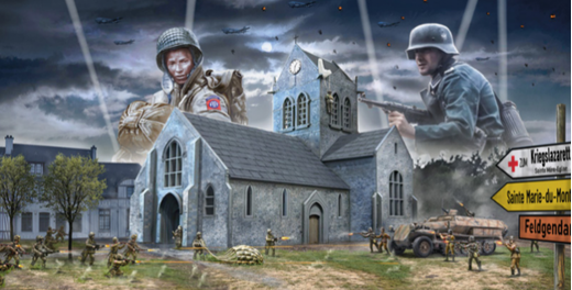 Diorama bataille militaire : Sainte-Mère-Eglise 6 Juin 1944 1/72 - Italeri 6199