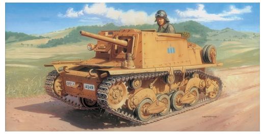 Figurines et artillerie militaire : Semovente L40 da 47/32 1/35 - Italeri 06477