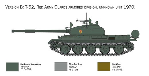 Maquette militaire : Char T-62 - 1/72 - Italeri 7006 07006