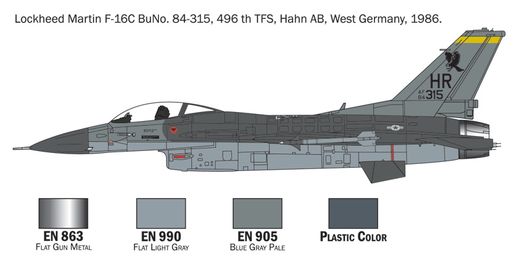 Maquette avion militaire : Model set F-16 C/D Night Falcon 1/72 - Italeri 72009