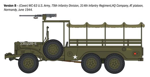 Maquette véhicule militaire : Dodge WC62/63 1 1⁄2 t 6x6 Truck 1/35 - Italeri 96230