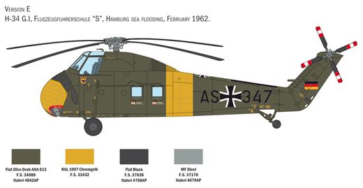 Maquette hélicoptère : H-34A Pirate /UH-34D U.S. Marines - 1/48 - Italeri 2776 02776 - france-maquette.fr