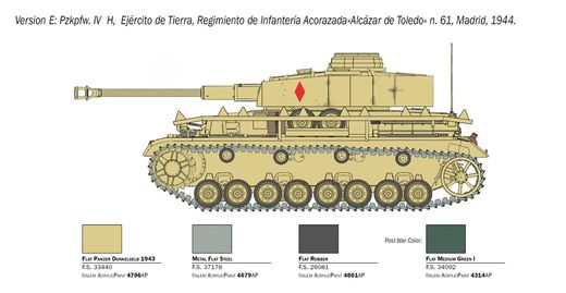 Maquette militaire : Panzer IV Ausf.H - 1/35 - Italeri 6578 06578