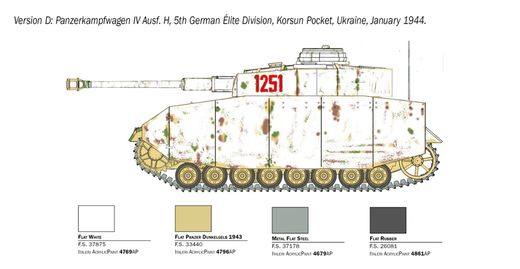 Maquette militaire : Panzer IV Ausf.H - 1/35 - Italeri 6578 06578