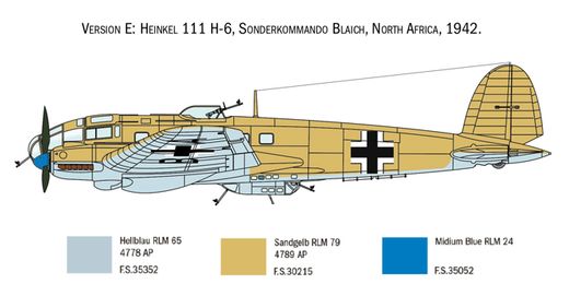 Maquette avion : Heinkel HE111H - 1/72 - Italeri 01436 1436- france-maquette.fr