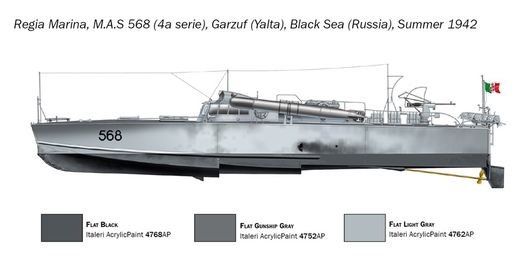 Maquette bateau militaire : M.A.S 568 avec Equipage - 1:35 - ITALERI 5626 05626