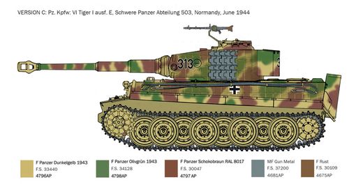 Maquette militaire : Char Tiger I Normandie 1/35 - Italeri 6754