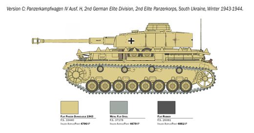 Maquette militaire : Panzer IV Ausf.H - 1/35 - Italeri 6578 06578