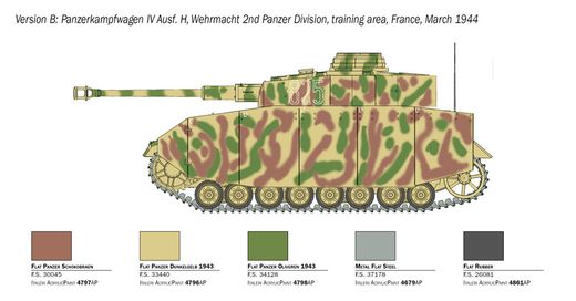 Maquette militaire : Panzer IV Ausf.H - 1/35 - Italeri 6578 06578