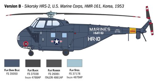 Maquette militaire : Hélicoptère HAS22 / HO4S-3 / H-19 - Italeri 1476  01476