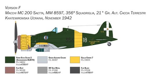 Maquette d'avion militaire : Macchi C.200 Serie XXI-XXIII 1/48 - Italeri 2767