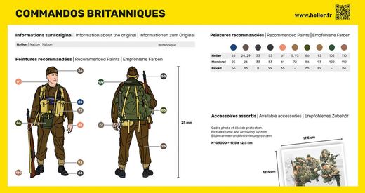 Figurines militaires : Britische Kommandotruppen - 1/72 - Heller 49632