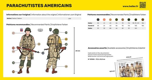 Figurines militaires : US Fallschirmjäger - 1/72 - Heller 49651