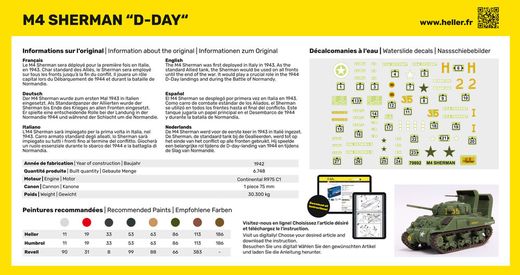 Maquette militaire : Sherman - 1:72 - Heller 79892