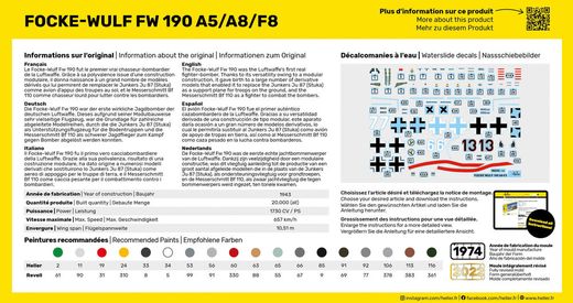 Maquette avion militaire : FW 190 1/72 - 1/72 - Heller 80235