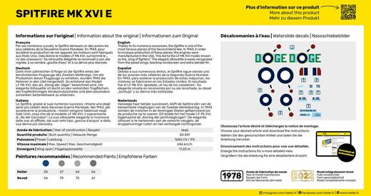 Maquette avion militaire : Spitfire 1/72 - Heller 80282