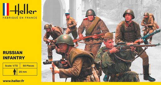 Figurines militaires : Infanterie russe - 1/72 - Heller 49603