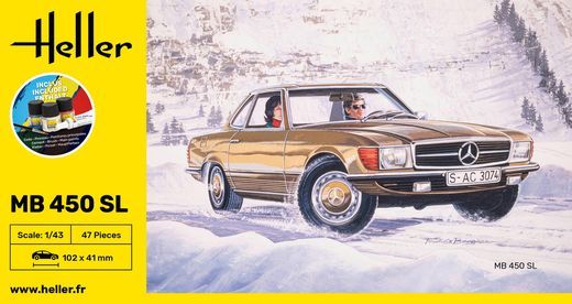 Coffret de modélisme : Starter kit MB 450 SL 1/43 - Heller 56171