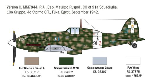 Maquette avion : MC.202 Folgore Aces 1/72 - Italeri 01481 1481