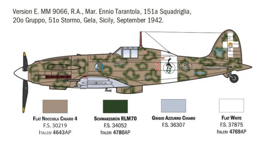 Maquette avion : MC.202 Folgore Aces 1/72 - Italeri 01481 1481