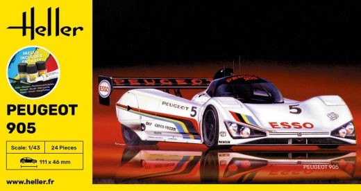 Kit de modélisme automobile : Starter kit Peugeot 905 1/43 - Heller 56110
