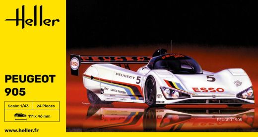Maquette automobile : Peugeot 905 1/43 - Heller 80110