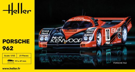 Maquette automobile : Porsche 962 1/43 - Heller 80109