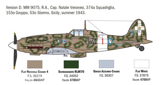 Maquette avion : MC.202 Folgore Aces 1/72 - Italeri 01481 1481