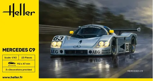 Maquette de voiture de course : Mercedes C9 1/43 - Heller 80107