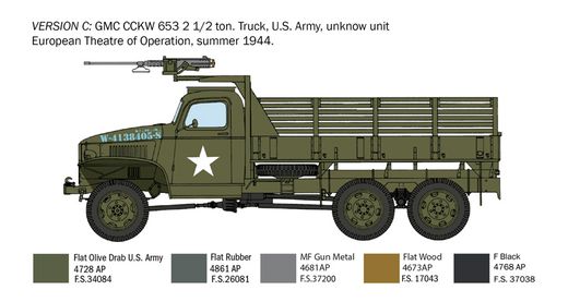 Maquette camion 6x6 : GMC 2 1/2 tonnes "D-Day" - Italeri 6271