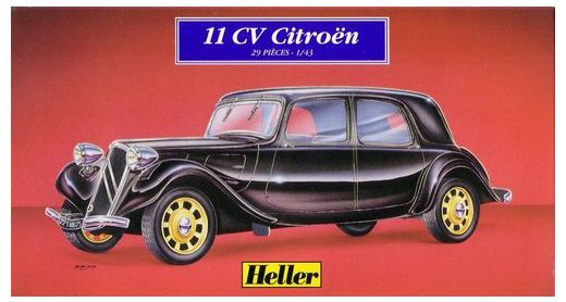 Maquette de voiture : Starter kit : Citroen 15 SIX Traction Avant - Heller  - Rue des Maquettes