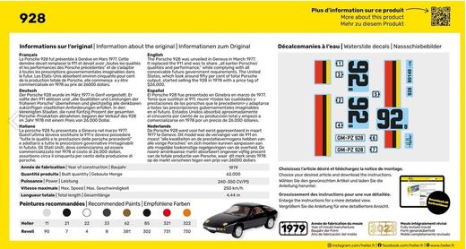 Maquette Porsche 928 1/43 - Heller 56149