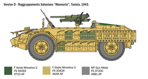 Maquette blindé italien : AS 42 Sahariana 1/35 - Italeri 6530