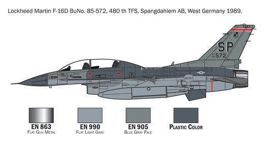 Maquette avion militaire : Model set F-16 C/D Night Falcon 1/72 - Italeri 72009