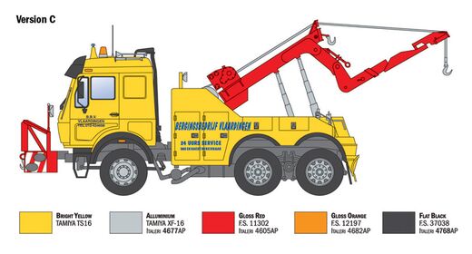 Maquette camion : Mercedes Wrecker Truck 1/24 - Italeri 93808
